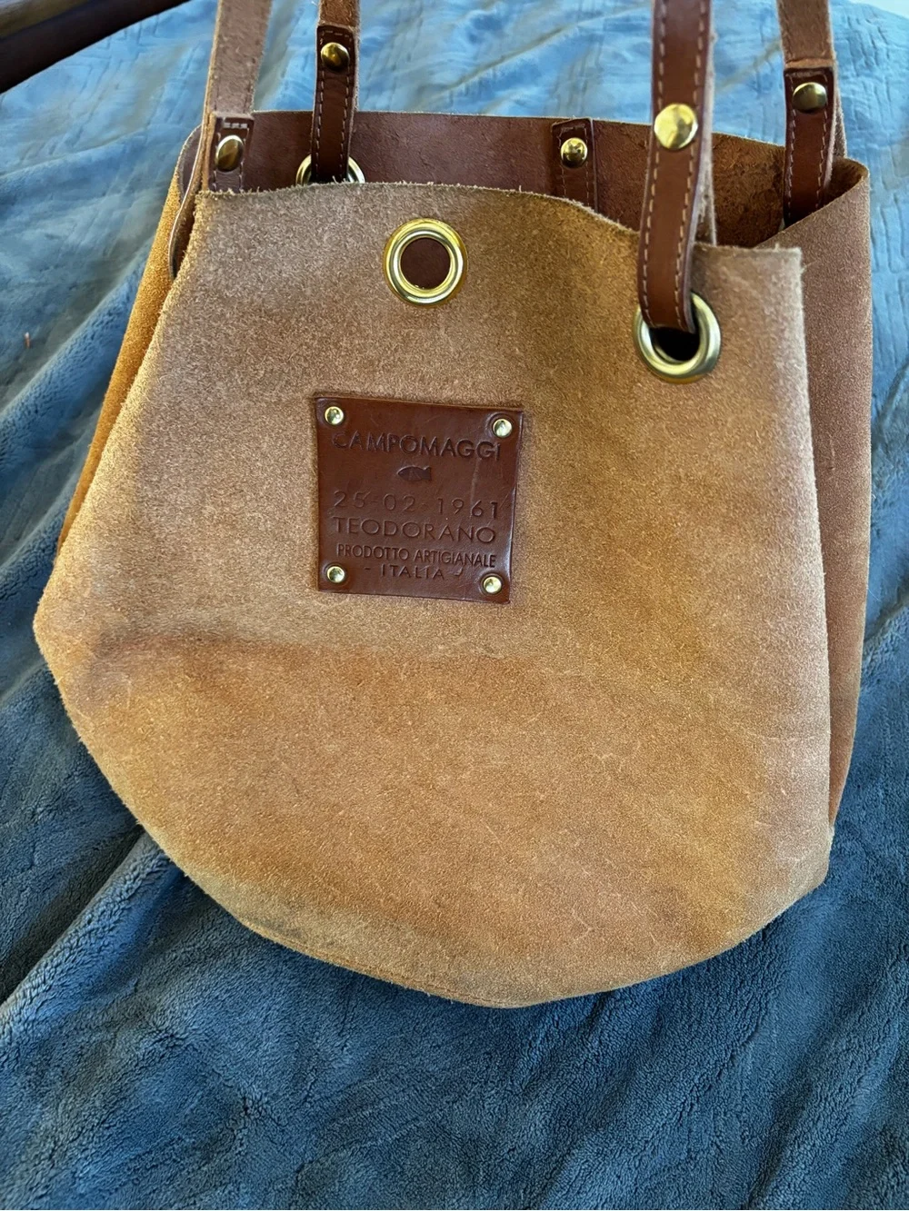 Campomaggi Teodorano Italian Suede Tote Bag Tan